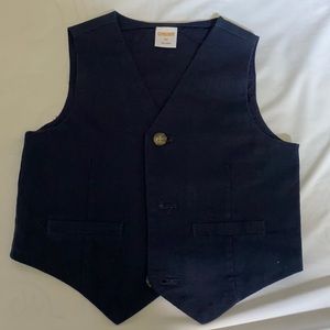 Gymboree boys navy vest 2T